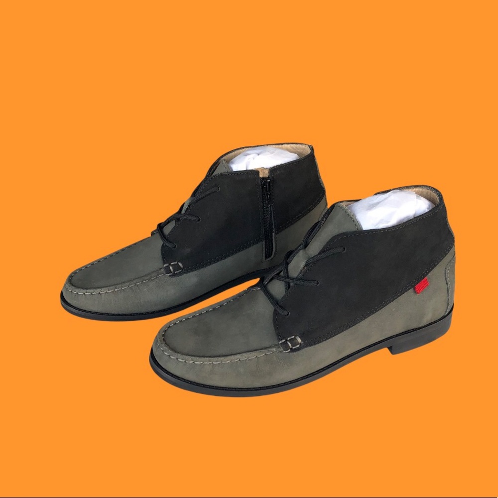 Marc Joseph Grey/Black Suede Boots unisex